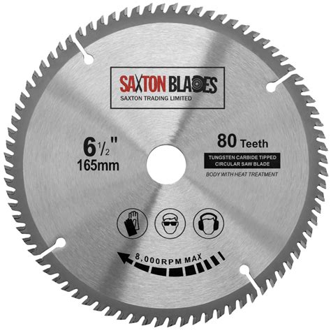 TCT Circular Blade 165mm X 80T Saxton Blades