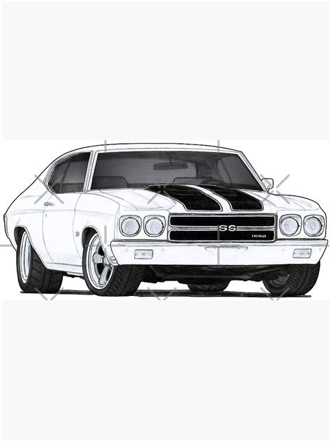 70 Chevelle SS Drawing Photographic Print For Sale By ItsMeRuva