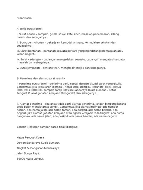 Detail Contoh Surat Aduan Koleksi Nomer 13