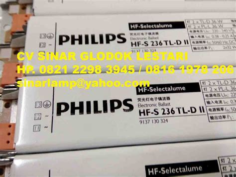 Ballast Lampu Philips HF S 236 TL D II 220 240V