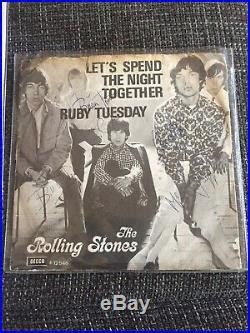 The Rolling Stones Signiert Single Autogramm Autograph