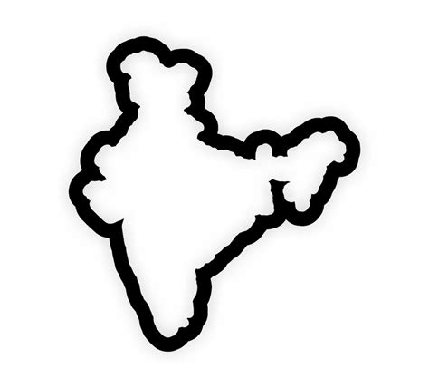 India Map Flag Outline Sticker For Laptop Book Fridge Guitar Motorcycle