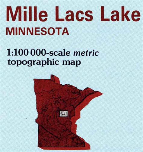 1895 Topo Map Of Mille Lacs Lake Mn Quadrangle Etsy