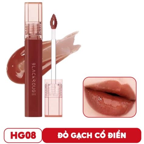 Son Tint Bóng Black Rouge Siêu Lì Có Màu Hg08 Đỏ Gạch Cố điển