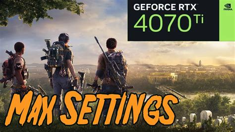 Tom Clancy S The Division 2 4K 2K 1080p RTX 4070TI OC Ryzen 7