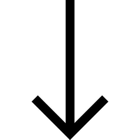 Down Arrow Basic Straight Filled Icon