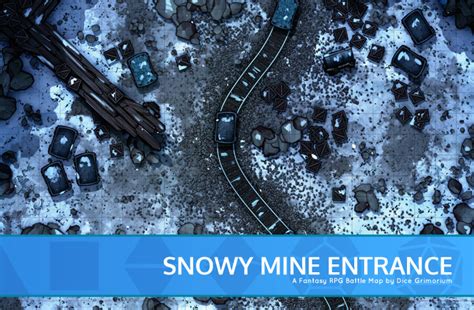 Snowy Mine Entrance D D Map For Roll20 And Tabletop Dice Grimorium