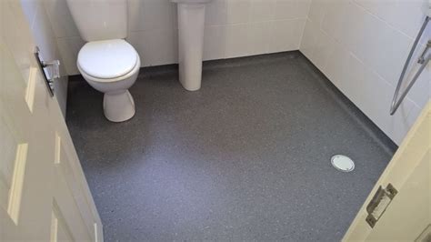 Tarkett Vinyl Flooring Fitted To Wet Room Cap And Cove Adaptation Hull