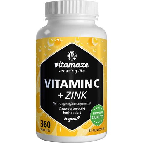 vitamaze VITAMIN C ZINK Tabletten 360 Stück online kaufen