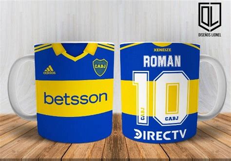 Plantilla Para Tazas Boca Juniors Titular Nuevo Sponsor Rom N