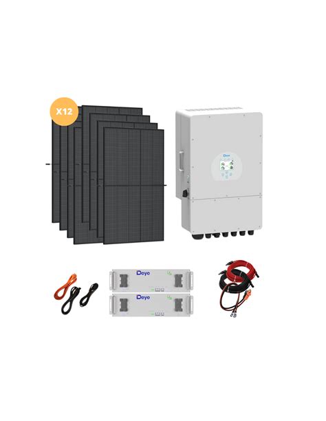 Kit Solaire Autoconsommation Et Site Isol Triphas Deye Avec Batteries