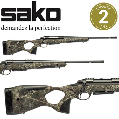 Carabine Sako S20 Hunter Chasse Camo TTS Flutée Filetée Cérakote