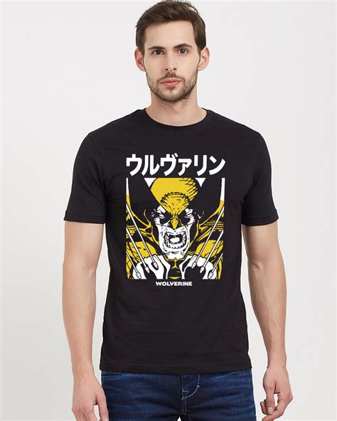 Buy Wolverine Kanji Official Marvel Cotton Half Sleeves T Shirt For