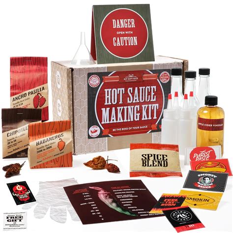 Standard Hot Sauce Making Kit With 3 Recipes All Inclusive Set With Ghost Peppers For Making