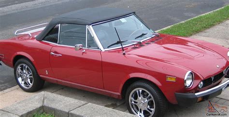 1974 Red Fiat 124 Spider Convertible Mint Condition