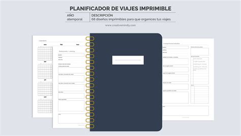 Creative Mindly Planificador De Viajes Imprimible