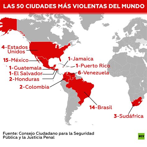 El Ranking De Las 50 Ciudades Más Peligrosas Del Mundo Y 43 Están En