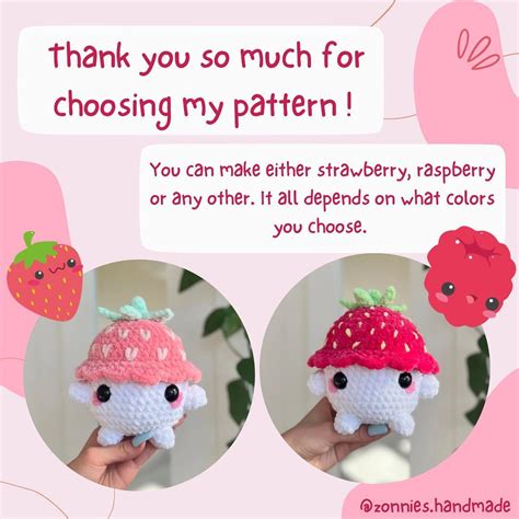 Zonnie L Crochet Plushies On Instagram Strawberry Mushroom Boy