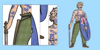 Large Celtic Warrior Display Cut Out Teacher Made