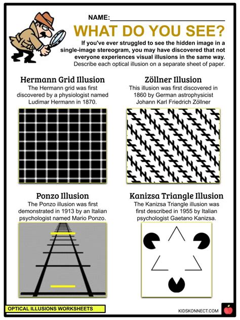 Optical Illusions Facts Worksheets And History For Kids