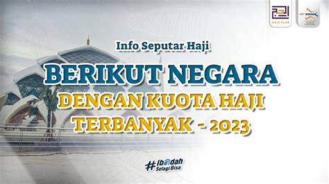 Negara Dengan Kuota Haji Terbanyak Tahun 2023 Info Seputar Haji YouTube