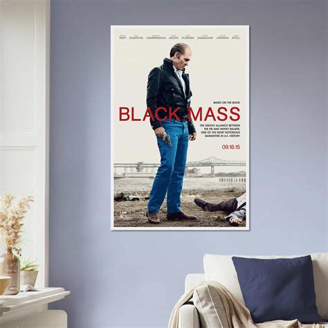 Black Mass Movie Poster, Black Mass (2015) Classic Vintage Movie Poster ...