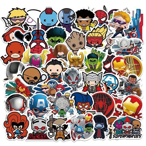 50 SZTUK Marvel Avengers Oficjalnie Licencjonowane Naklejki Winylowe