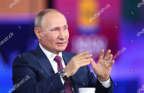 Russian President Vladimir Putin Attends His Editorial Stock Photo