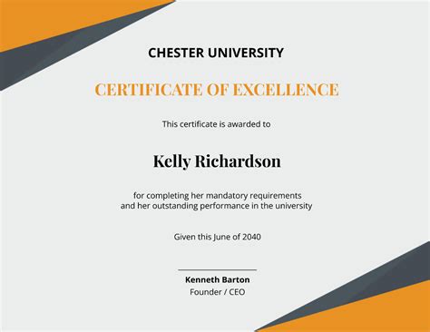 Free Printable University Certificate To Customize Online