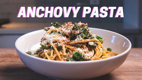 Anchovy Pasta Spaghetti With Broccolini Anchovies And Breadcrumbs