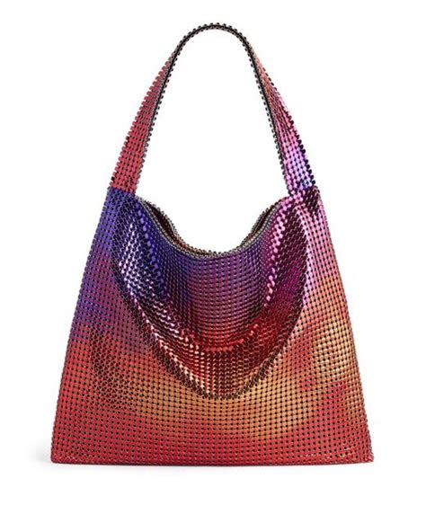 Paco Rabanne Pixel Metallic Tote Bag In Purple Lyst