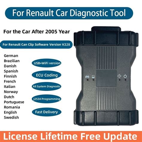 Latest Can Clip V229 With Wifi For Renault VCI Scanner Obd2 Automatic