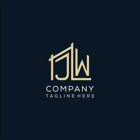 Initial Jw Logo Clean And Modern Architectural And Construction Logo