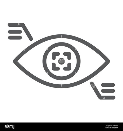 Eyetap Line Icon Sensor And Innovation Eye Tracking Sign Vector