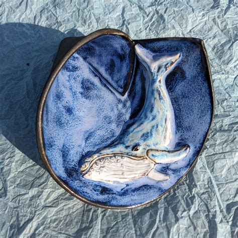 Подставка для украшений с китом, в морском стиле керамический в ...