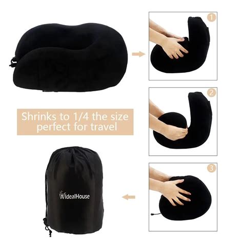 Adeeing Набор подушек для путешествий с эффектом памяти, u-образная ...