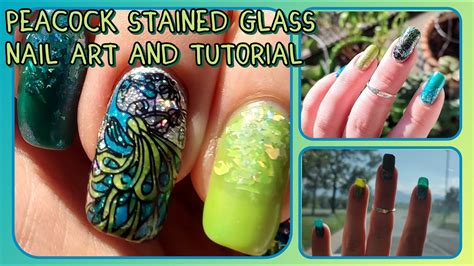 Stained Glass Nail Art • Jelly Sandwich Nail Art With Reverse Stamped Accent Nail Youtube