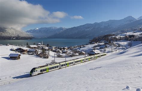 RABe 528 128 Of BLS Between Faulensee And Spiez