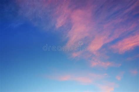 Sunset With Cirrus Clouds And Saharan Dust In The Air Stock Image