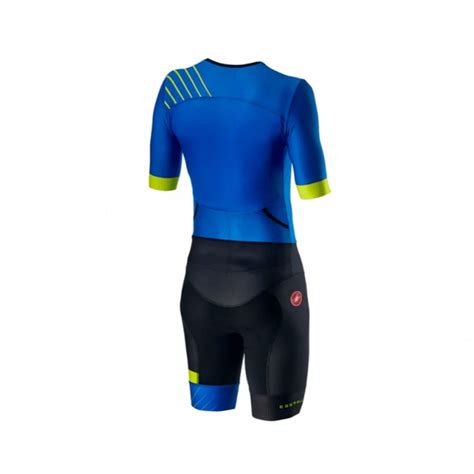 Mono De Ciclismo Manga Corta Castelli Free Sanremo 2 Azul Amarillo