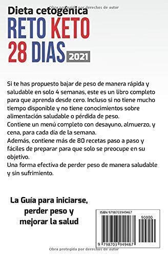 Dieta cetogénica Reto KETO 28 Días para una rápida pérdida de peso y