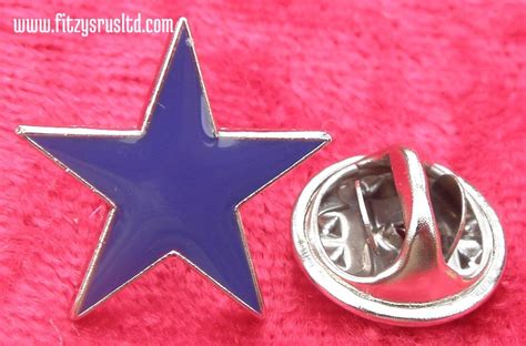 Blue Star Lapel Pin Badge Five Pointed Pentagram Brooch