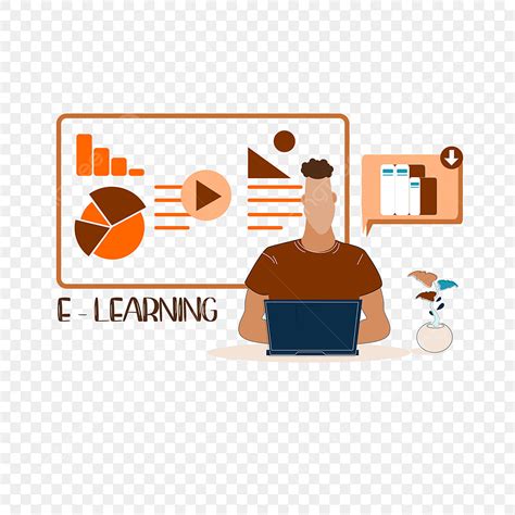 E Learning Banner Vector PNG Images E Learning Illustration Of