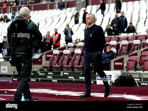 Tottenham Hotspur Manager Jose Mourinho Prior To The Beginning Of The