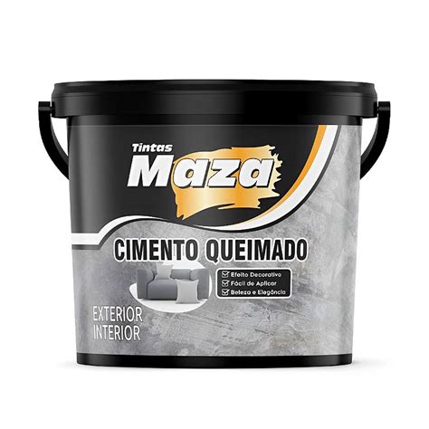 Massa Efeito Cimento Queimado Maza Cores 23kg Utilidades Domésticas e