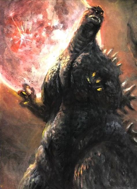 Pin By Vicente Gil Velasquez On Godzilla Godzilla Painting Monster