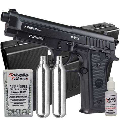 Pistola Co2 Pt92 Full Metal 45 Qgk Maleta Co2 E Esferas