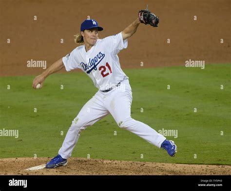 Los Angeles Dodgers Starting Pitcher Zack Greinke Pitches Before