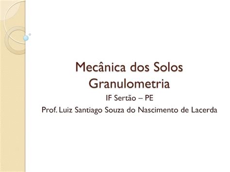 Pdf Mec Nica Dos Solos Granulometria Dokumen Tips