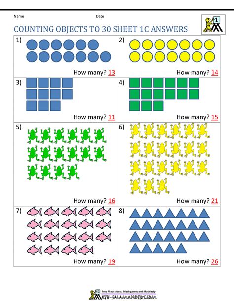 Printable Counting Worksheet Counting Up To 50